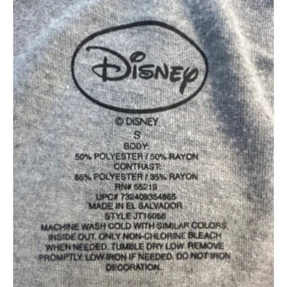 Disney The Little Mermaid Gray & Navy Raglan Sleeve Graphic Tee Size Small - Picture 4 of 6